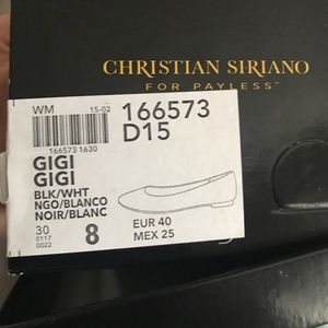 Christian Soriano black & white striped flats